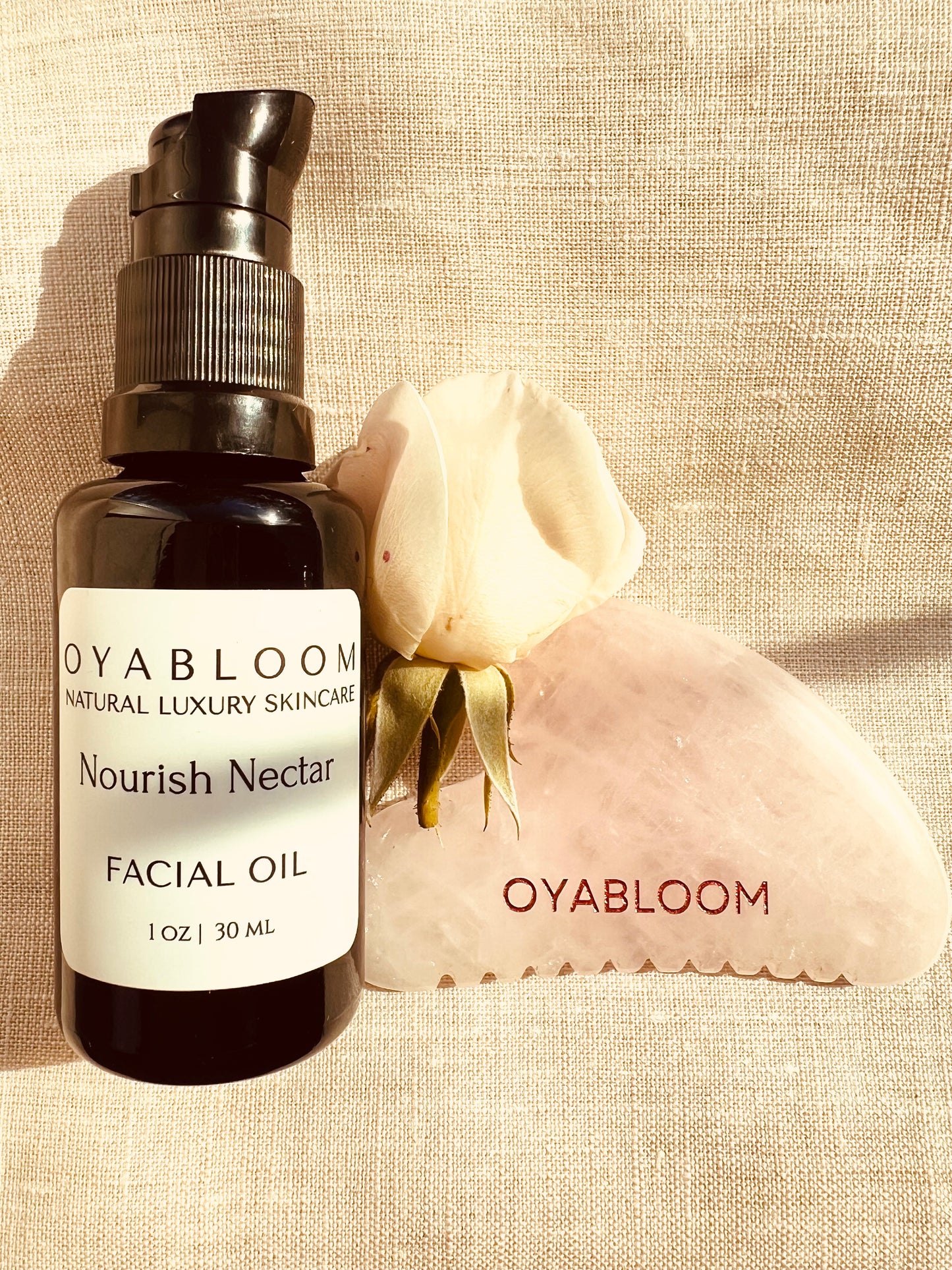 Oyabloom Rose Quartz Gua Sha Stone