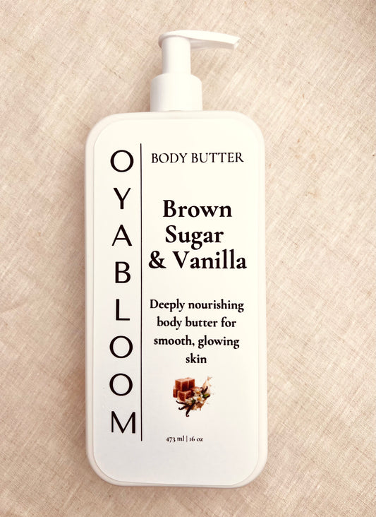 Brown Sugar & Vanilla Body Butter — Rich barrier-repair body butter for dry to very dry skin
